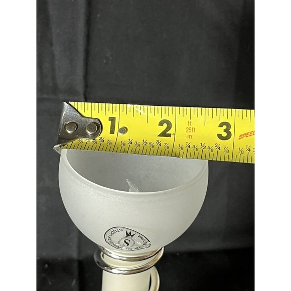 Studio Silversmiths Unity Candle Glass with silver plated stand white candle 6” - Picture 5 of 5